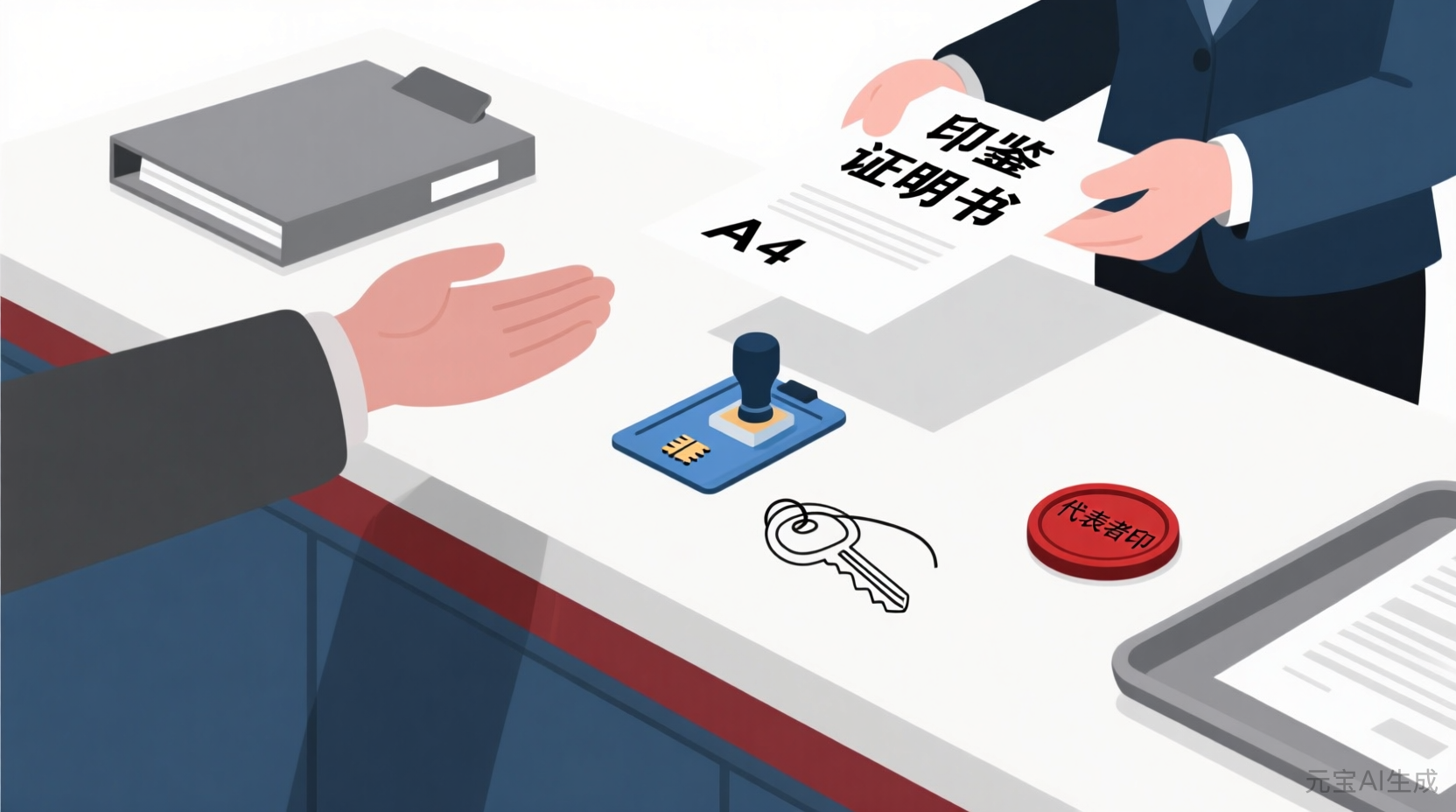 印鉴证明书与印鉴卡的法务局登记流程示意